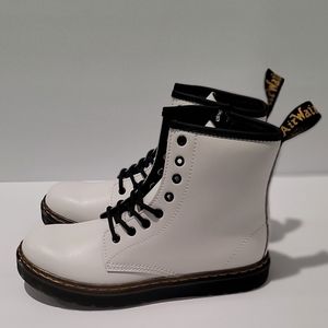 Doc Martens Matte White Girls Boots Size 4